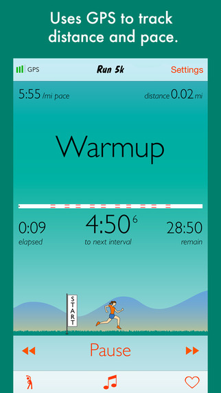 【免費健康App】Run 5k - interval training coach + stretch program-APP點子