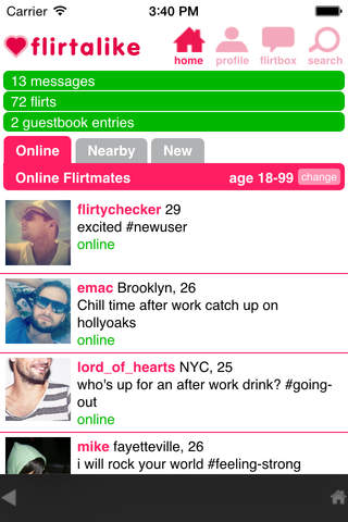 Flirtalike - the chat, flirt and dating community to make new friends and find love! screenshot 2