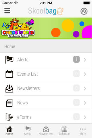 Childs World Early Learning Centres - Skoolbag screenshot 2