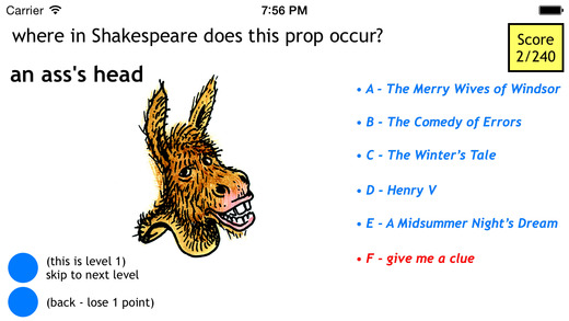 Shakespeare Props Quiz