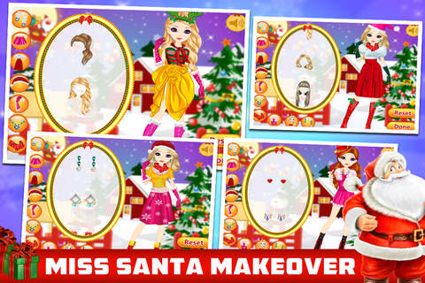 Miss Santa Makeover,Make Up & Dress Up Salon Games screenshot 3