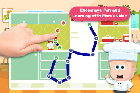 Free Kids Cooking Puzzle Teach me Tracing & Counting screenshot 4