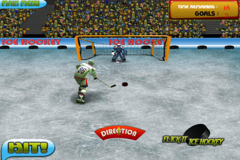 Free Hockey Game Flick It Ice Hockey screenshot 2