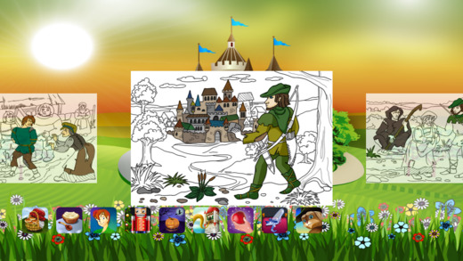 【免費書籍App】Robin Hood and execution. Coloring book for children-APP點子