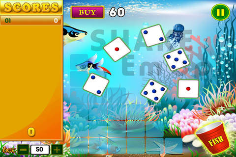 10,000 Addict Big Gold Fish Farkle Dice Games - Play & Win Lucky Fortune in Las Vegas Casino Free screenshot 3