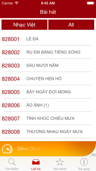 【免費音樂App】Karaoke California Đầu 6 số - Tra cứu bài hát-APP點子