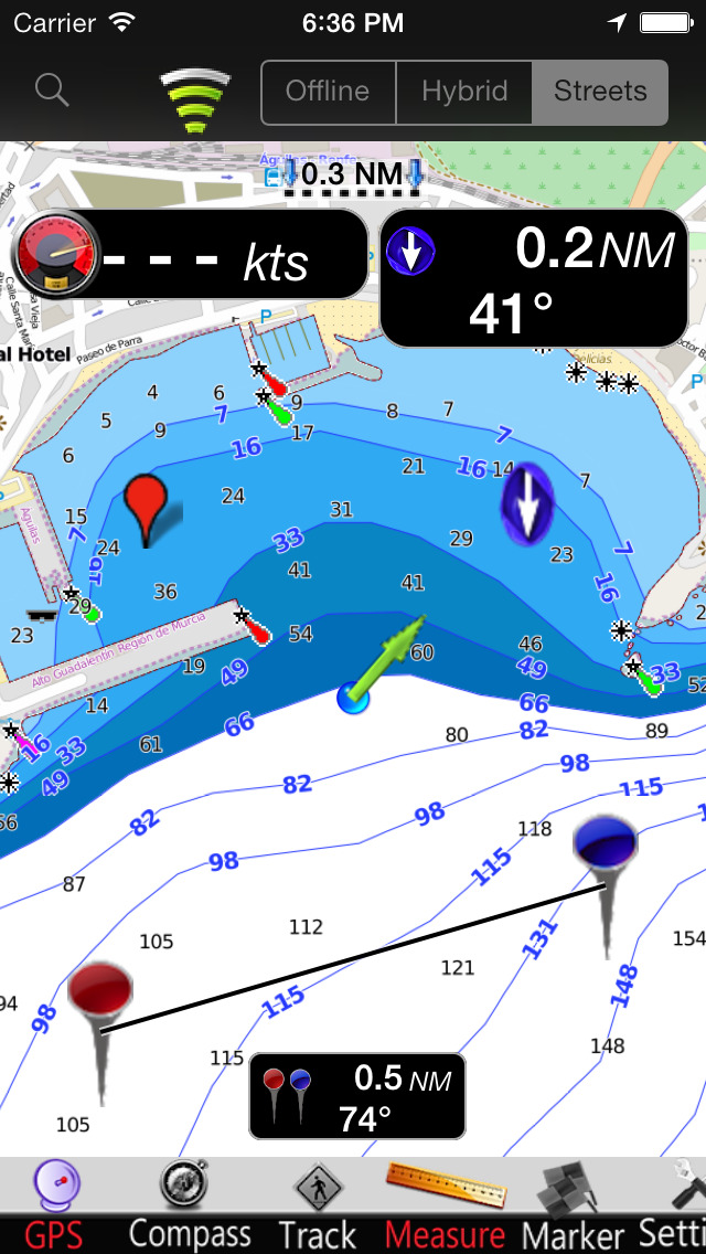 Murcia GPS Nautical charts