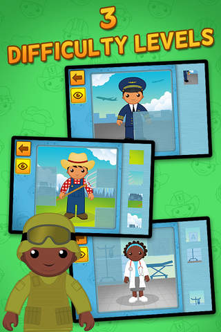 Kids & Play Professions Puzzles for Toddlers and Preschoolers: Free screenshot 2