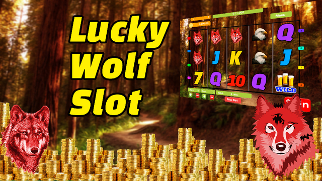 Red Wolf in the Wild Lunar Moon Vegas Casino Free Poker Slot Fruit Machine Game