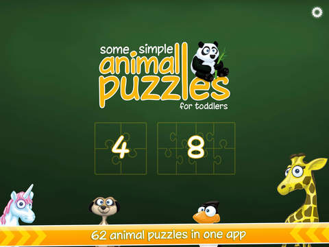 Some simple animal puzzles на iPad