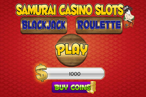 ``` 2015 ``` AAA Aabe Samurai Casino Slots and Roulette & Blackjack! screenshot 2