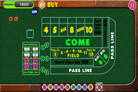 "A+" Party Craps Best Las Vegas Style Casino Table Roll the Dice Master Shooter Free Betting 3d Game screenshot 3