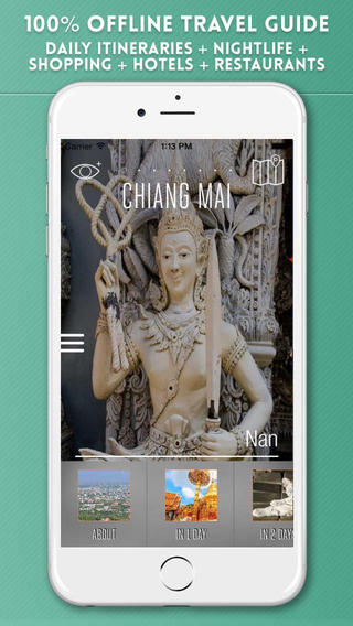 Chiang Mai Travel Guide with Offline City Street and Metro Maps
