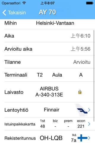Lentoasemansa - iPlane Helsinki-Vantaa, Oulu, Tampere-Pirkkala, Turku Lentoasema screenshot 4