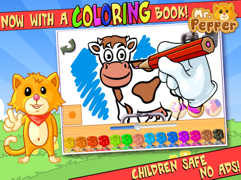 免費下載遊戲APP|Baby Animals Kid Puzzle and Coloring Book - Mr. Pepper's animal forms and shapes puzzles for kindergarten kids and toddlers app開箱文|APP開箱王