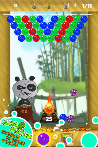 Kung Fu Bubble - Panda Version screenshot 3