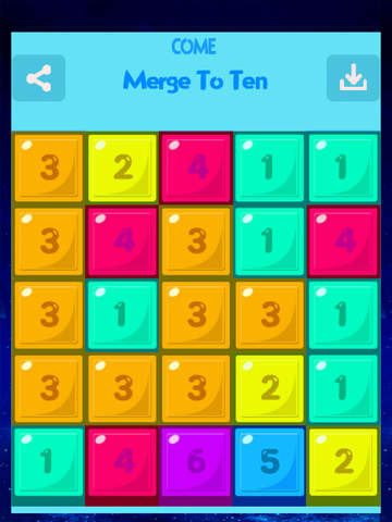 【免費遊戲App】Come Merge To Ten-APP點子