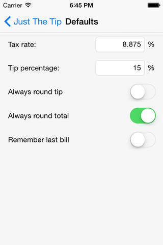 Just The Tip - Tip Calculating App screenshot 3