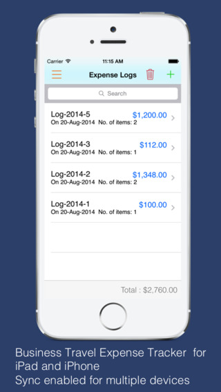 Business Travel Expense Tracker : Log expenses create and send pdf invoices