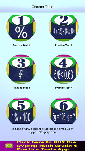 QVprep Lite Math Grade 4 Practice Tests