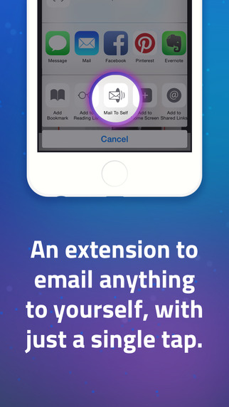 Mail to Self • Send notes to your email in a single tap