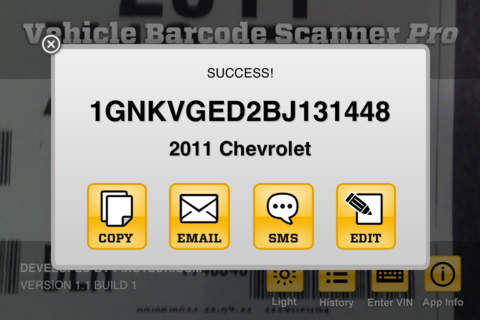 Vehicle VIN Barcode Scanner Pro screenshot 2
