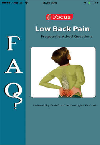 FAQs - Low Back Pain screenshot 2