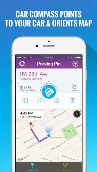 【免費交通運輸App】Parking Pin™ - Automatic GPS Parking Spot Tracker with Map & Meter-APP點子