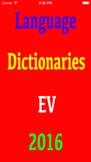 Language Dictionaries EV 2016