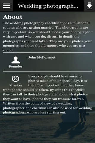 Wedding photography checklist screenshot 2