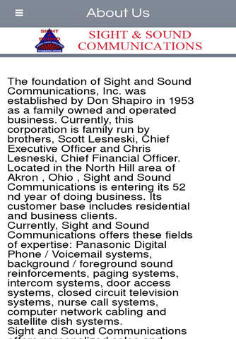 Sight & SoundCommunications Co screenshot 2