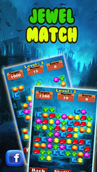 Jewel Match Fun HD-The Best Match 3 Puzzle game for kids and girls