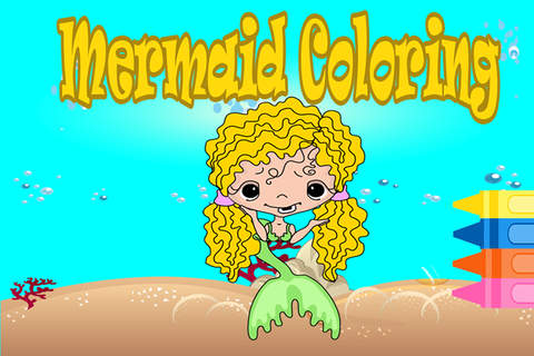 Mermaid World Story Coloring Book Game For Kids screenshot 4