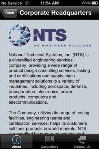 National Technical Systems screenshot 2