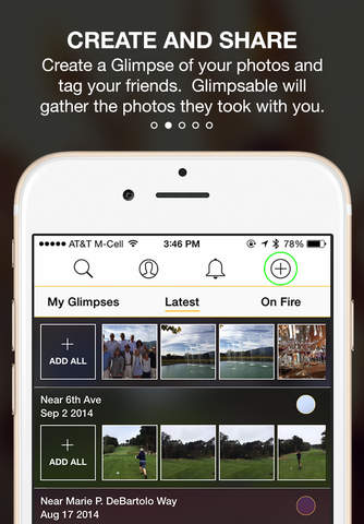 Glimpsable - Bring You And Your Friend's Photos Together screenshot 2