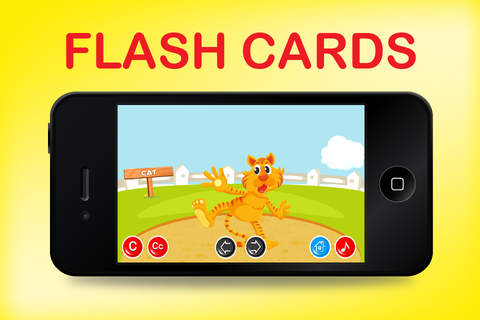 Baby Flash Cards ABC ZOO Animals - Learning Alphabets with Flashcards Game for Kids in Preschool, K12 & Kindergarten screenshot 2