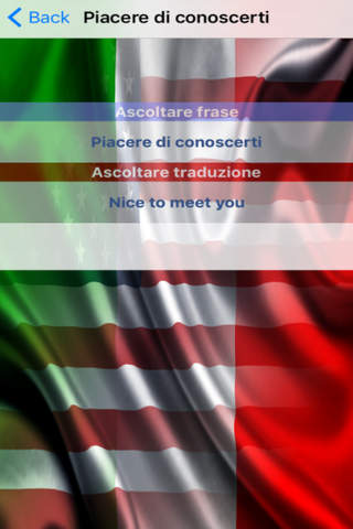 Frasi Italia USA Stati Uniti - Italiano Inglese Voce Frase Audio screenshot 2