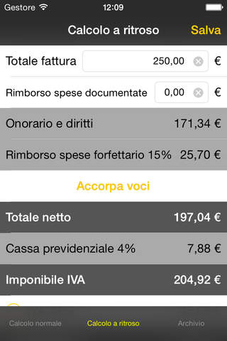 Calcola Parcella Avvocato screenshot 2