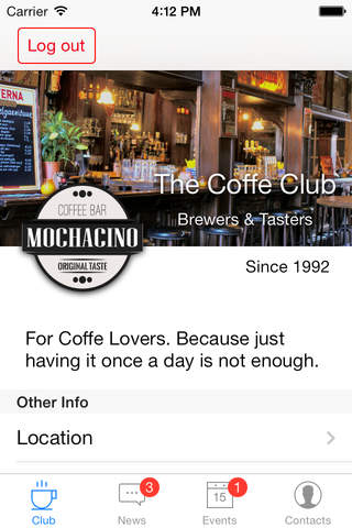 The Club's App screenshot 2