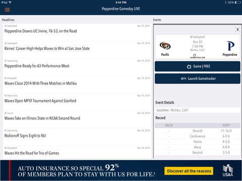 【免費運動App】Pepperdine Athletics Gameday LIVE-APP點子