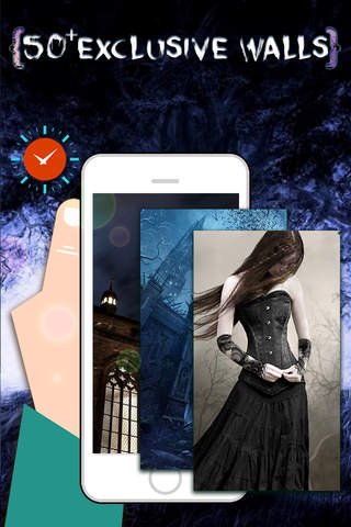 iClock – Gothic : Alarm Clock Wallpapers , Frames and Quotes Maker For Free screenshot 3