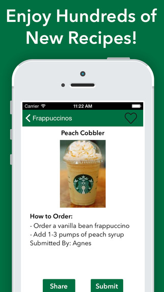 【免費生活App】Secret Menu for Starbucks - Coffee, Frappuccino, Tea, Hot, and Cold Drinks Recipes-APP點子