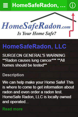 HomeSafeRadon, LLC screenshot 2