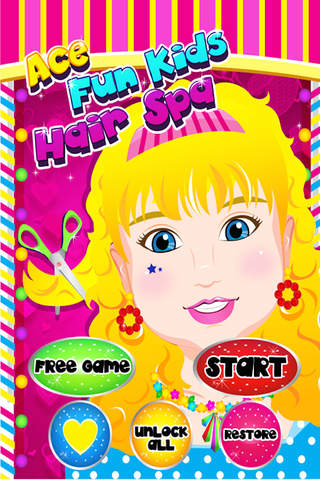 Fun Kids Hair Spa Free - Salon Pou Makeover Games for Girls screenshot 4