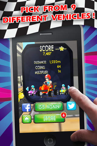 Downtown Go Kart Stunt Rally Drive - FREE - Crazy Obstacle Course Race Game screenshot 4
