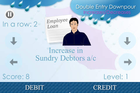 Double Entry Downpour Lite screenshot 4