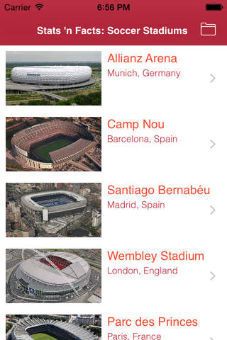 Stats 'n Facts: Soccer Stadiums screenshot 2