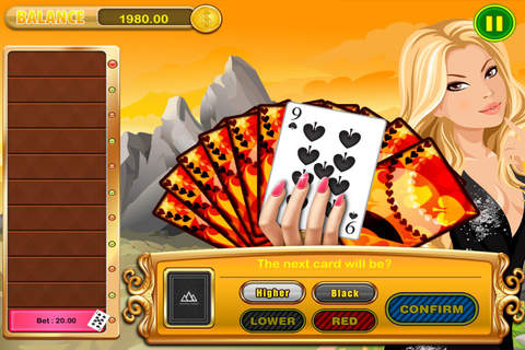 Amazing Best Doubledown Lucky Gold Coin Hi-Lo Games - Win Big House of Rich-es Cards Casino Free screenshot 3