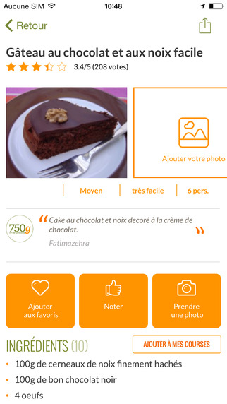 【免費生活App】750 grammes : 77 000 recettes de cuisine-APP點子