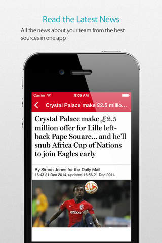 Crystal Palace Alarm Pro — News, live commentary, standings and more for your team! screenshot 3